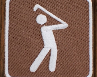 Stickerei-Aufnäher 'Golf' – 7,6 Cm Groß, Zum Aufbügeln Oder Aufnähen Auf Kleidung, Rucksäcke & Hüte | Perfektes Geschenk Für Golfer