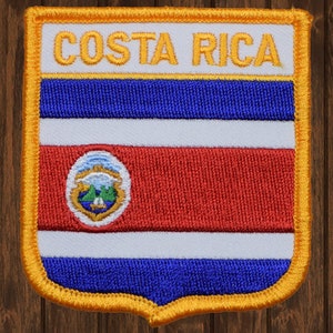 Costa Rica Embroidered Patch, Iron On, Central America Badge, San José Travel Souvenir, Patch for Jacket Bag Hat, 2.75&quot; Applique Gift