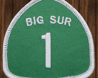 Big Sur gestickter Aufnäher, Landstraße 1 California Coast Aufnäher 6,5 cm für Jacken, Rucksäcke, Reise Souvenir Aufnäher Sammlerstück