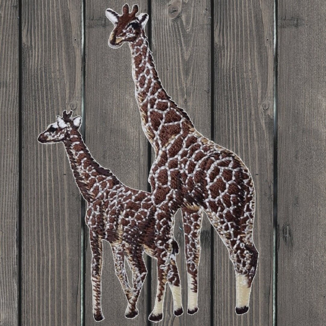 ONCEX Cute Animal Giraffe Pink Patches Fashion Fun Giraffe Kids Cartoon Patch Embroidered Applique Badge Iron On Sew On Emblem DIY Accessories For Kids And Adults