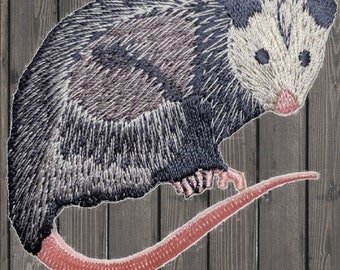 Opossum Embroidered Patch | 2.75” Iron-On Cute Possum Marsupial Applique for Jackets, Backpacks & DIY Crafts