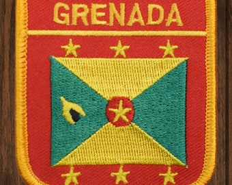 Grenada Iron On Patch 2.75", West Indies Caribbean Sea Grenadines Applique for Jackets, Bags, Collectible, High-Quality Design