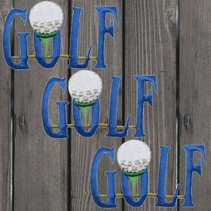 Golf Patch 3-Pack, 2&quot;, Iron On Golfing Badge, Embroidered Applique for Hats, Shirts, Bags, Golf Gift for Him, Caddy or Coach Accessory
