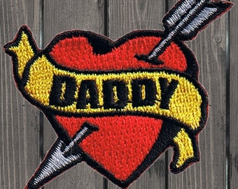 Daddy Tattoo Embroidered Patch — Iron On