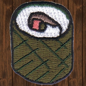 Mini Sushi Roll Iron On Patch 1.25&quot;, California Roll Embroidered Applique Badge for Jackets, Backpacks, Hats, Foodie Gift Decor