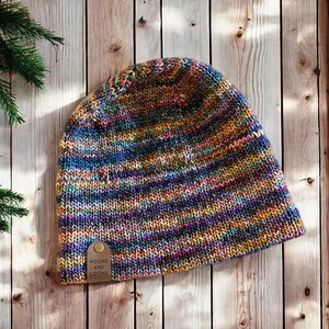 Merino Wool Beanie - Hand knit Beanie - Perfect Gift - Ethically Sourced Wool Hat - Wool Knit Hat with Faux Fur Pom Pom - Vintage-Inspired