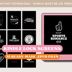 35 Ready-Made .epub Kindle Lock Screens | DIGITAL DOWNLOAD | Kindle MUST be ad-free!