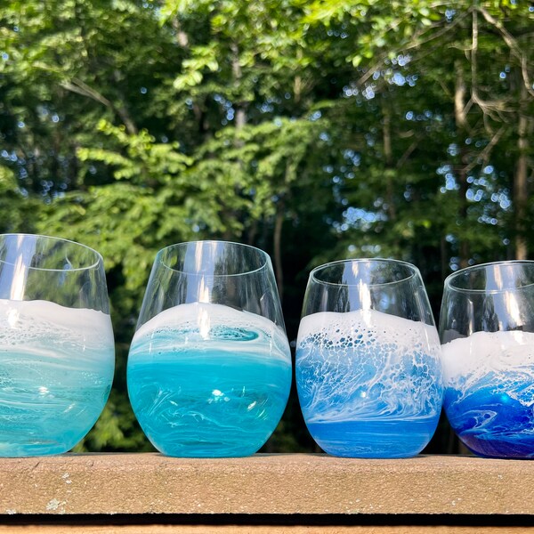 Ocean Wine Glass Etsy