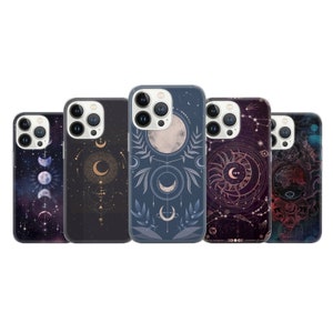 Astrology Moon Phone Case Celestial Cover Fit For iPhone 16 15 14 13  Pro Max Xr 7 8 Plus, Samsung S24 S23 S22 FE A16 Note 20 Pixel 8A 7