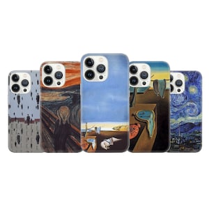 Painting Phone Case Famous Art Cover Fit For iPhone 17 16 15 14 Pro Max Xr 10 8 Plus, Samsung S25 S24 S23 FE A16 A54 Note 20 Pixel 8A 10