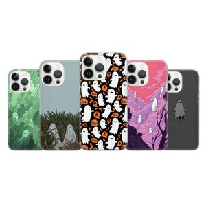 Halloween Phone Case Spooky Ghost Cover Fit For iPhone 17 16 15 14 Pro Max Xr 10 8 Plus, Samsung S25 S24 S23 FE A16 A54 Note 20 Pixel 8A 10