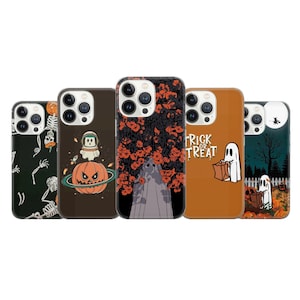 Halloween Phone Case Spooky Ghost Cover Fit For iPhone 17 16 15 14 Pro Max Xr 10 8 Plus, Samsung S25 S24 S23 FE A16 A54 Note 20 Pixel 8A 10