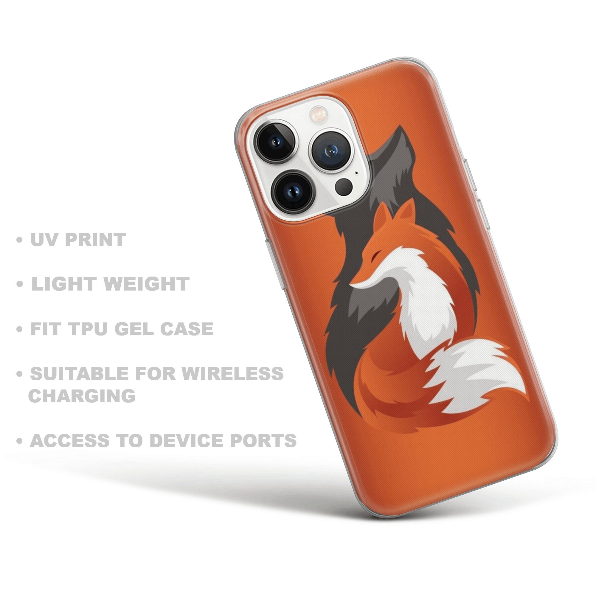 Cute Fox Phone Case Foxy Cover Fit for iPhone 17 16 15 14 Pro Max