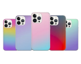 Funda para teléfono con degradado ombré, colorida y aura, compatible con iPhone 17, 16, 15, 14 Pro Max, XR, 10, 8 Plus, Samsung S25, S24, S23 FE, Note 20, Pixel 8A y 10