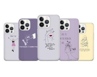 Aesthetic Taylor Phone Case Swift Song Lyrics Cover Fit For iPhone 17 16 15 14 Pro Max Xr, Samsung S25 S24 S23 FE A16 Note 20 Pixel 8A 10