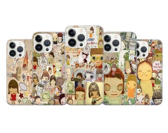 Yoshitomo Nara Phone Case Aesthetic Art Cover Fit For iPhone 17 16 15 14 Pro Max Xr, Samsung S25 S24 S23 FE A16 Note 20 Pixel 9 8A 10