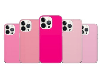 Pastel Coloured Phone Pink Matte Cover Fit For iPhone 17 16 15 14 Pro Max Xr 10 8 Plus, Samsung S25 S24 S23 FE A16 A54 Note 20 Pixel 8A 10