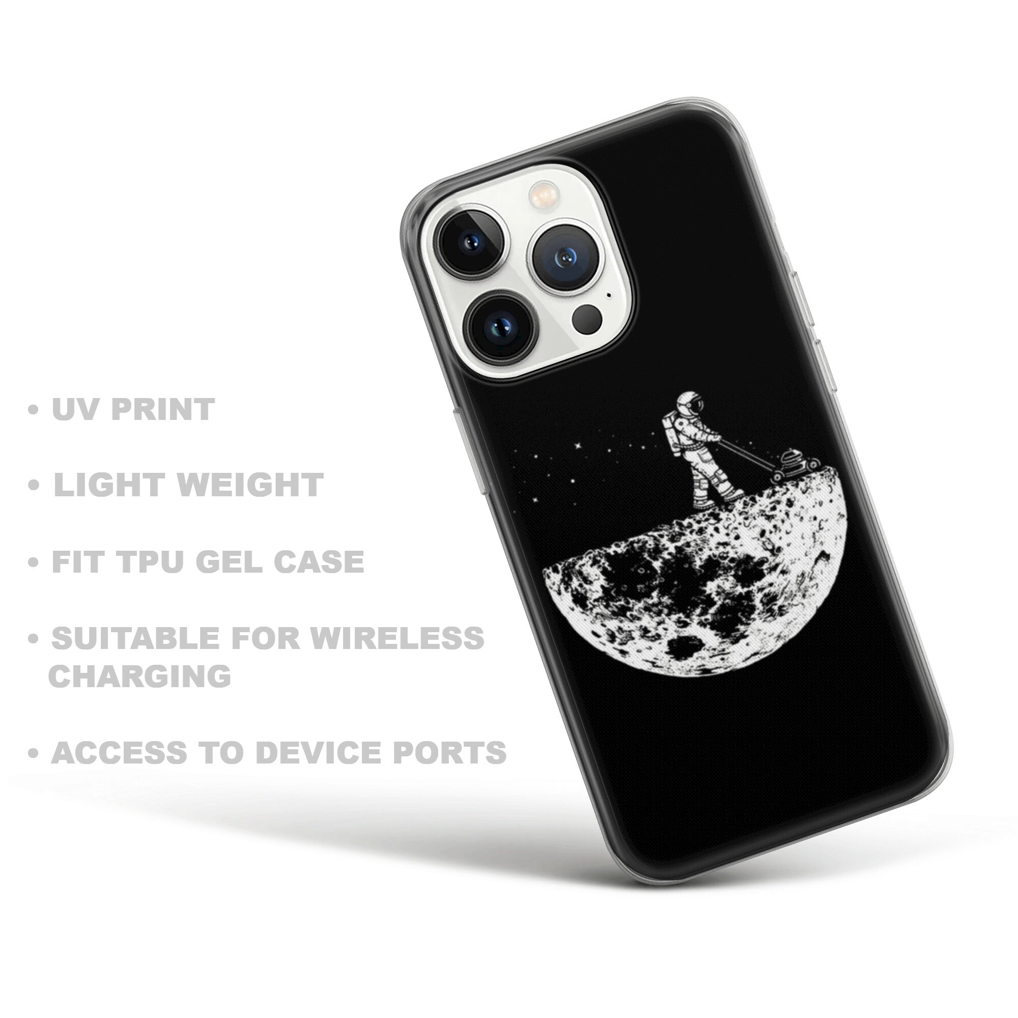 Iphone Rx Fake Moon Astronaut Phone Case Funny Moon Cover Fit for iPhone 17 16 15 14 Pro ...