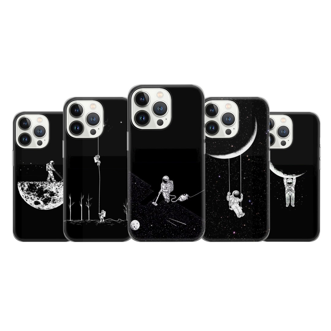 Iphone Rx Fake Moon Astronaut Phone Case Funny Moon Cover Fit for iPhone 17 16 15 14 Pro ...
