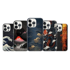 Coque de téléphone japonaise Wave Art Mount Fuji Cover pour iPhone 16 15 14 13 Pro Max Xr 7 8 Plus Samsung S24 S23 S22 FE Note 20 Pixel 8A 7