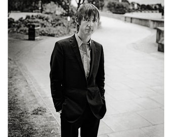 Neil Hannon, of The Divine Comedy, original photographic print of Neil signed by the photographer Michael Robert Williams (Size A3) - Photo.