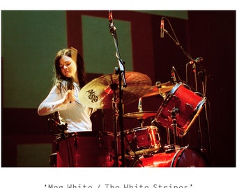 Meg White of The White Stripes, originaler Fotodruck, signiert vom Fotografen Michael Robert Williams (Größe A3), sammelwürdiges Foto.