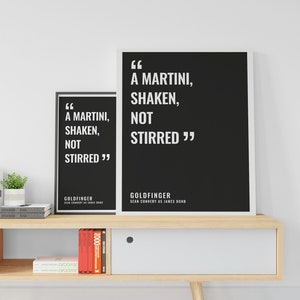 Goldfinger (James Bond) Movie Quote Poster // DIGITAL DOWNLOAD // Movie Wall Art // Printable Poster // Movie Quote