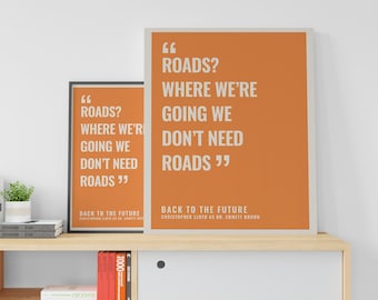 Back To The Future Movie Quote Poster // DIGITAL DOWNLOAD // Movie Wall Art // Printable Poster // Movie Quote