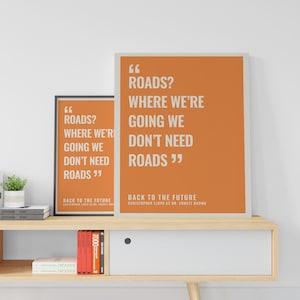 Back To The Future Movie Quote Poster // DIGITAL DOWNLOAD // Movie Wall Art // Printable Poster // Movie Quote