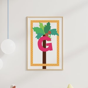 Letter G Chicka Chicka Boom Boom Inspired Poster // DIGITAL DOWNLOAD // Nursery Wall Art // Printable Poster // Children&#39;s Book