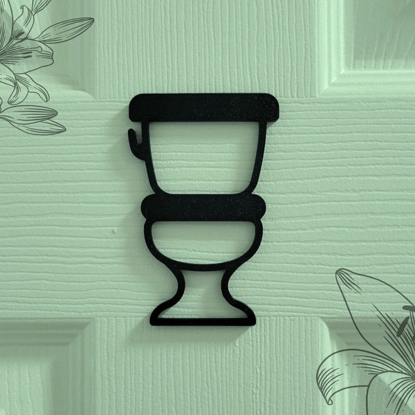 Bathroom Door Plaques Toilet Etsy