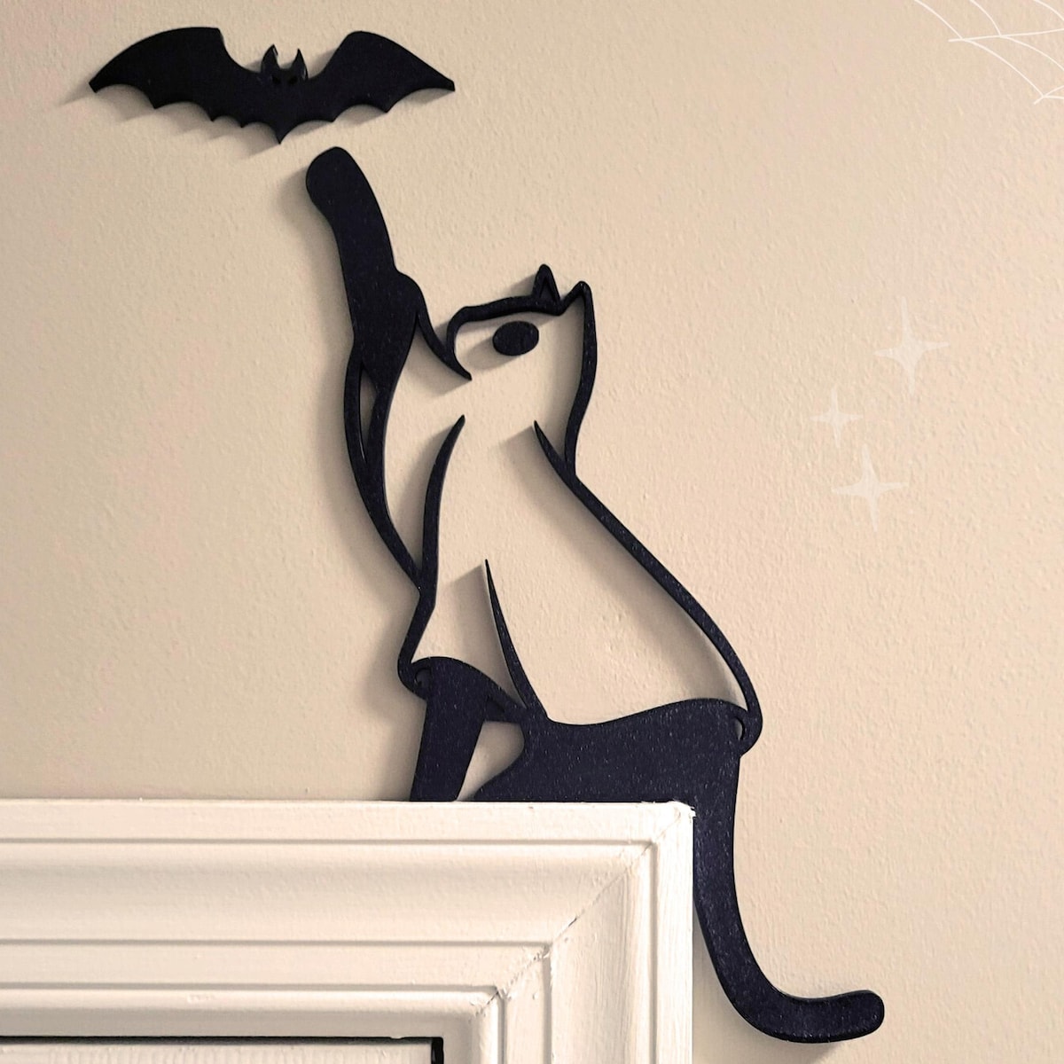 Cat Ghost Door Topper, Ghost Door Corner Sign, Halloween Bat Door Topper, Black Cat Decor, Cat Lover Gift, Cute Adorable Kid Door Decoration - Etsy