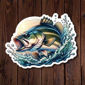 Sticker de pêche, achigan