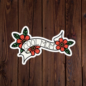 Cadeau pour maman, autocollant maman cool, les mamans sont cool, style tatouage vintage, cadeau maman, fête des mères