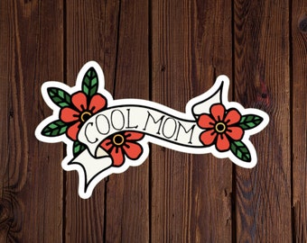 Regalo para mamá, calcomanía de mamá genial, las mamás son geniales, tatuaje vintage, regalo para mamá, Día de la Madre