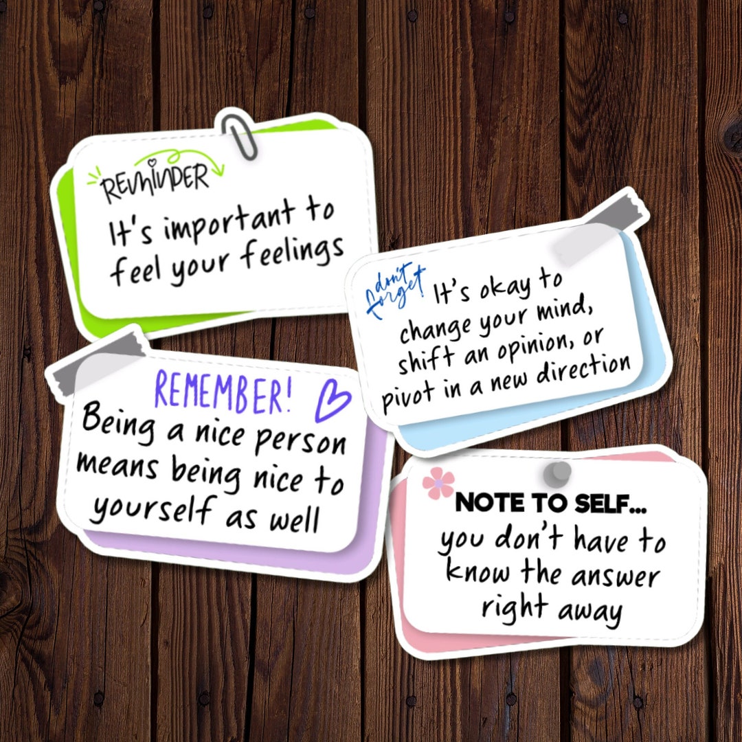 Self Remind Sticker Self Love Reminder Stickers ~ 4 Pack ~ Vinyl ~ Water-resistant - Etsy