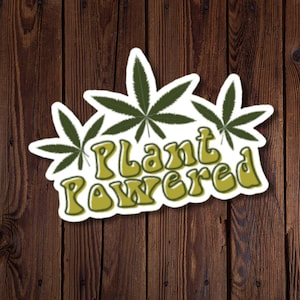 Sticker cannabis, Sticker végétal, Feuille de pot, Feuille de marijuana, Stickers vinyle résistant à l'eau, rjdesignsstickers