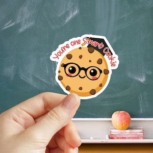 Cadeau de remise des diplômes, Stickers cookies intelligents You're One ~ Vinyle ~ Résistant à l'eau ~ Sticker enseignant ~ Sticker étudiant ~ Sticker remise des diplômes