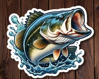 Fishing Sticker, Large Mouth Bass