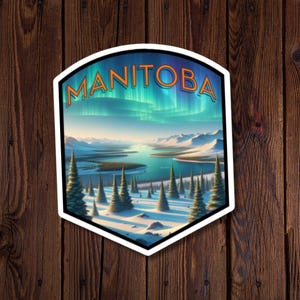 Sticker belle province, Manitoba, célébrez les provinces et les territoires du Canada avec de superbes designs