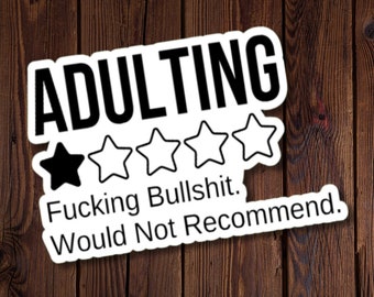 Pegatina para adultos, calificación de una estrella, pegatina divertida para adultos