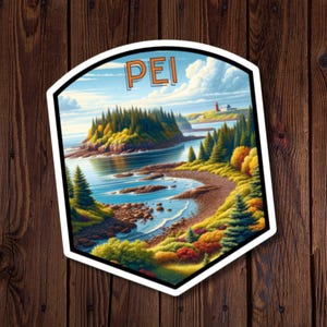 Sticker Belle province, Î.-P.-É., célébrez les provinces et les territoires du Canada avec de superbes motifs