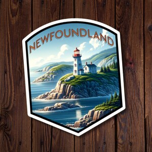 Sticker belle province, Terre-Neuve, célébrez les provinces et les territoires du Canada avec de superbes motifs