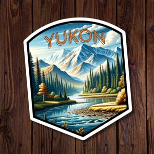 Sticker belle province, Yukon, célébrez les provinces et les territoires du Canada avec de superbes designs