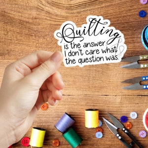 Quilting Vinyl Sticker Pack - Water-resistant Die-cut Stickers for ...