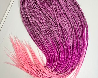 Synthetische vlechten Kleur roze Dubbelzijdig licht en zacht Volledige set DE classic Herbruikbaar