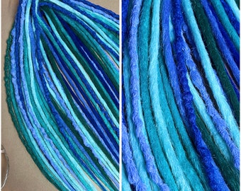 Set gehaakte synthetische dreads en zoals natuurlijke dubbele of enkelvoudige dreads Kleur blauwgroen mint Aangepast en voor accent