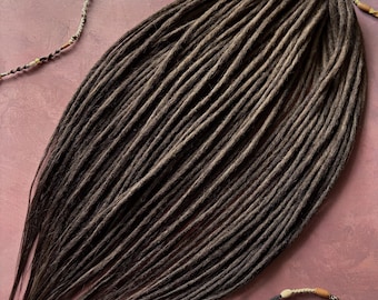 Bruine ombre-dreadlocks: handgemaakte synthetische gehaakte dreadlocks, natuurlijke boho-haarextensies (DE/SE)