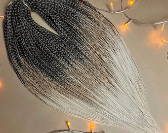 Synthetic braids 55cm  Double ended braids Full set DE classic braids Reusable braids Color ombre brown  DE braids Double ended dreadlocks