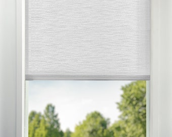 White Room Darkening Window Shades USA MADE Custom Roller Shades Window Treatment Room Darkening Window Shade Motorized Shade